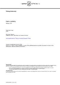 Tilburg University Public Credibility Wisse, E.P