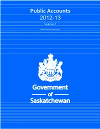 2012-13 Public Accounts Volume 1 - Main Financial Statements