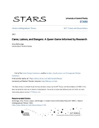 A Queer Game Informed by Research