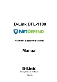 D-Link DFL-1100 Manual
