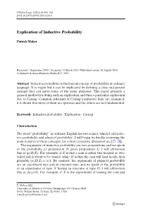 Explication of Inductive Probability