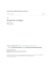 Interpleader in Virginia Stephen E