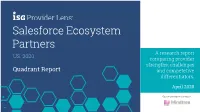 ISG Provider Lens™ Quadrant Report on Salesforce Ecosystem Partners