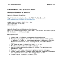 Pitch for Pipits and Plovers Agribition, 2020
