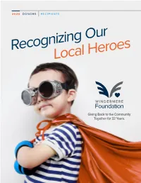 Recognizing Our Local Heroes