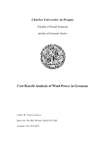 Cost Benefit Analysis of Wind Power in Germany