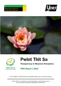 Pwint Thit Sa 2019