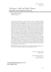 'Until' and 'Before' Clauses: Zooming in on Linguistic Diversity