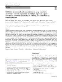 Validation of Preferred Salt Concentration in Soup