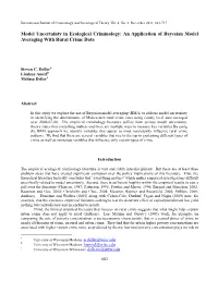 An Application of Bayesian Model Averaging with Rural Crime Data ______