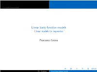 Linear Basis Function Models