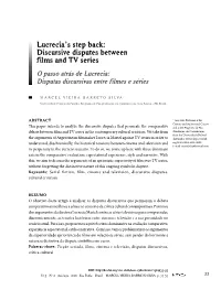 Lucrecia's Step Back: Discursive Disputes Between Films and TV Series