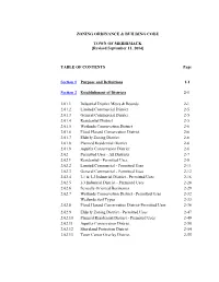 Merrimack Zoning Ordinance and Building Code and Are Hereby Incorporated by Reference