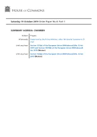 Order Paper No.4: Part 1