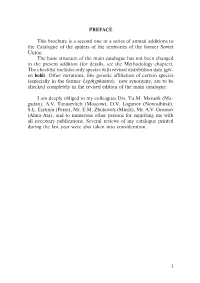 3 PREFACE This Brochure Is a Second One in a Series of Annual Additions to the Catalogue of the Spiders of the Territories of Th