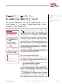 8 Ways to Improve the Informed Consent Process
