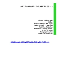 Abc Warriors - the Mek Files 2: 2