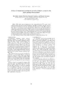 Effects of Temperature Gradient on Growth of Srb4o7 Crystals by the Micro-Pulling-Down Method