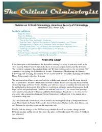 In This Edition: from the Chair