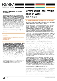 Memorabilia. Collecting Sounds With…