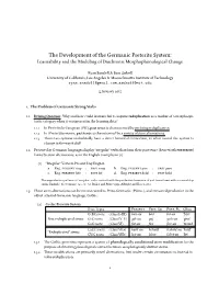 The Development of the Germanic Preterite System: Learnability and the Modeling of Diachronic Morphophonological Change