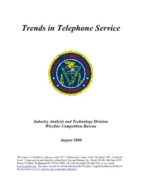 Trends in Telephone Service