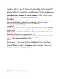 English Comprehension: Elephant Seals - You Will Find This Comprehension Below