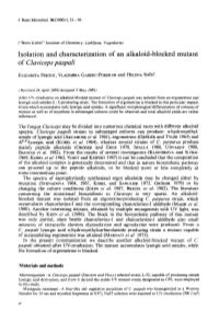 Isolation and Characterization of an Alkaloid-Blocked Mutant of Claviceps Paspali