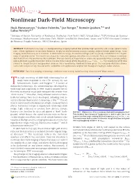 Nonlinear Dark-Field Microscopy