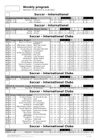 Weekly Program Soccer