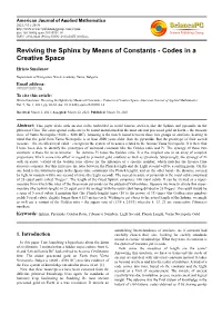 Codes in a Creative Space