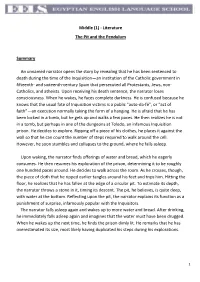 Literature the Pit and the Pendulum Summary an Unnamed Narrator