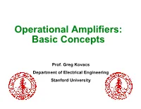 Operational Amplifiers: Basic Concepts