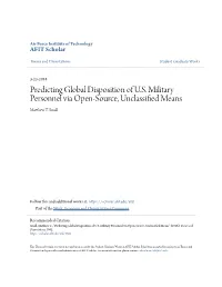 Predicting Global Disposition of U.S. Military Personnel Via Open-Source, Unclassified Em Ans Matthew .T Small