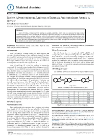 Recent Advancement in Synthesis of Isatin As