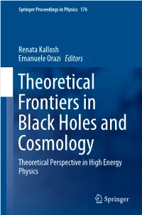 Renata Kallosh Emanuele Orazi Editors Theoretical Perspective In