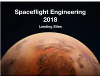 Spaceflight Engineering 2018 Landing Sites.Key