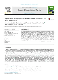 Higher-Order Wavelet Reconstruction/Differentiation Filters and Gibbs Phenomena