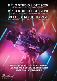Mplc Studio Liste 2020