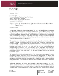 Section 404 / Section 10 Permit Application for the Champlain Hudson Power Express Project