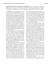 The Geologic Context of Major Lunar Mare Pits. L