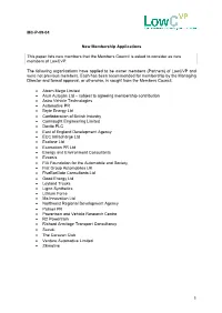 1 MC-P-09-04 New Membership Applications This Paper Lists New