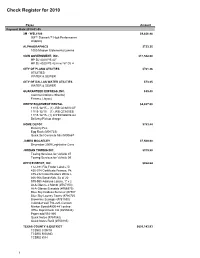 Check Register for 2010