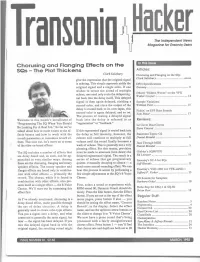 Chorusing and Flanging Effects on The