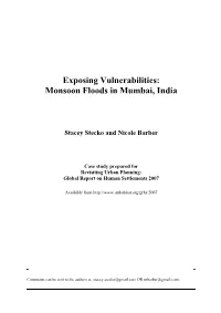Exposing Vulnerabilities: Monsoon Floods in Mumbai, India