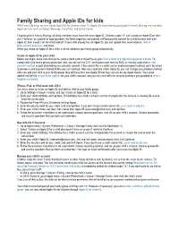 Family Sharing and Apple Ids for Kids with Family Sharing, You Can Create Apple Ids for Children Under 13
