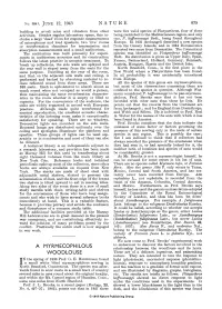 NATURE 675 Building to Avoid Noise and Vibration from Other Were Five Valid Species of Platyarthrus, Four of These Activities