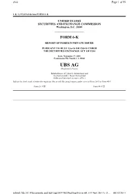 UBS AG (Registrant’S Name)
