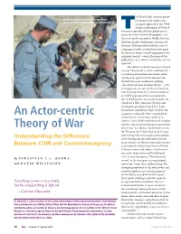 An Actor-Centric Theory Of