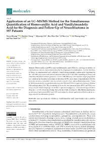 Application of an LC–MS/MS Method for the Simultaneous Quantification